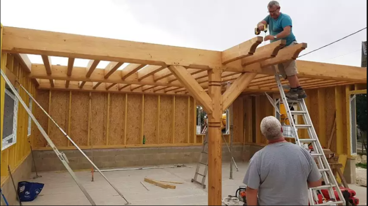 <p>Construction de maison ossature en bois, Sainte-Menehould</p>