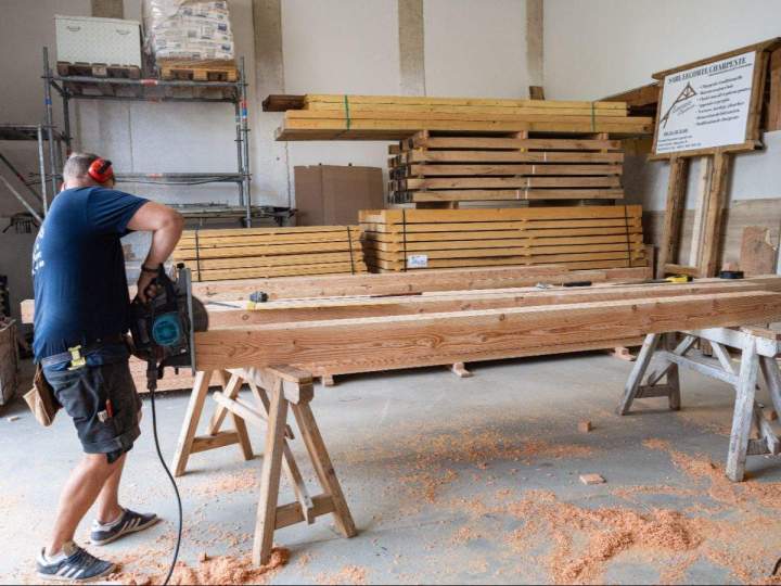 Charpente traditionnelle en bois Reims